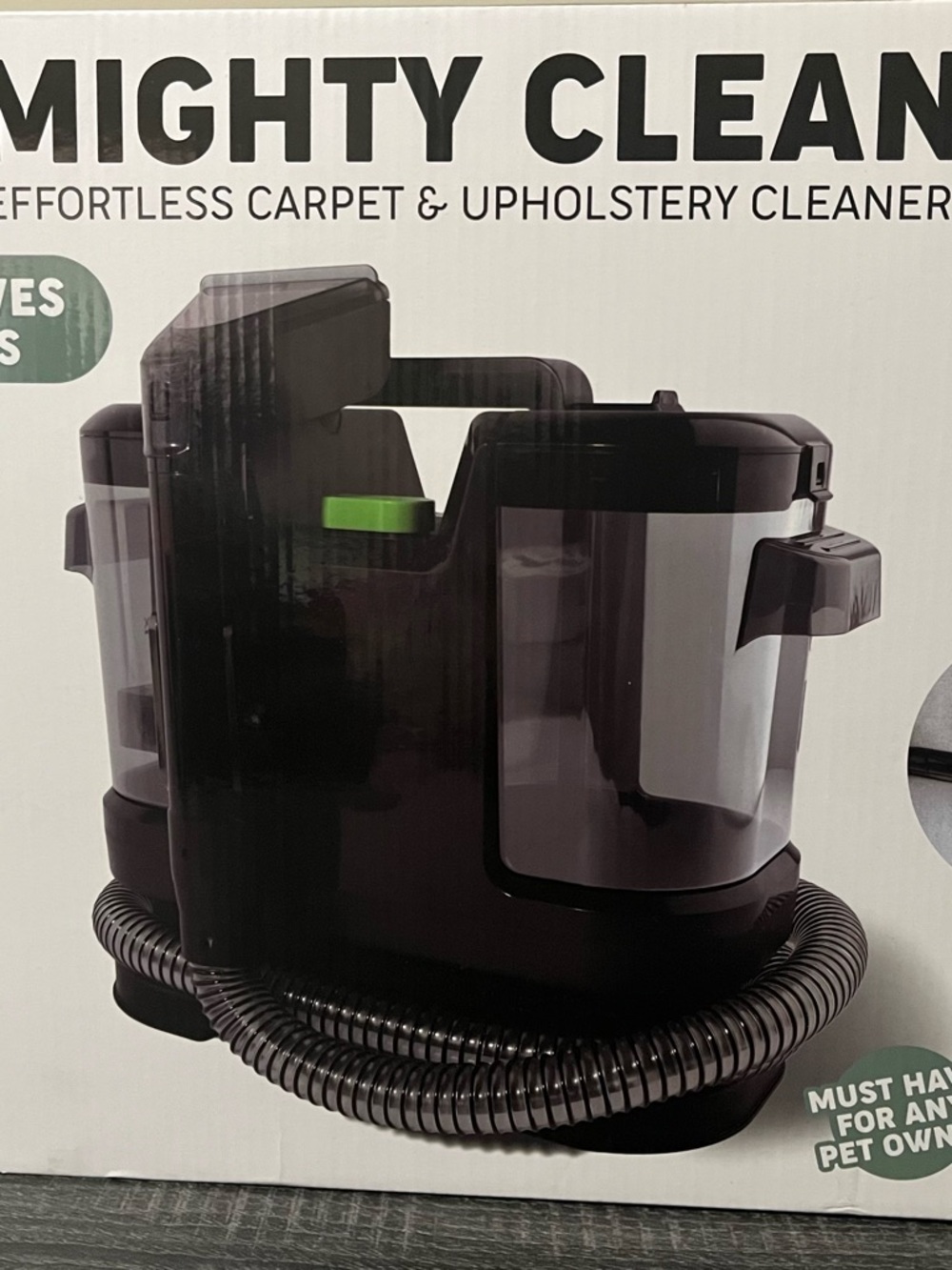omighty Compact Carpet & Upholstery Cleaner in Black